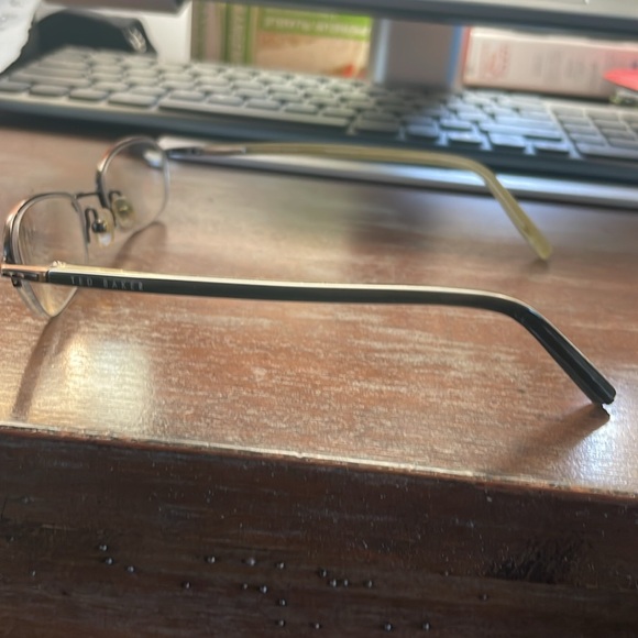 Ted Baker Scuffler B113 LBR brown half rim eyeglasses 48-20-135 with black case - Picture 16 of 16